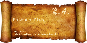 Mathern Alda névjegykártya